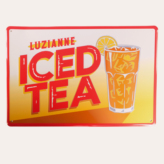 Luzianne Iced Tea Tin-Tacker Sign