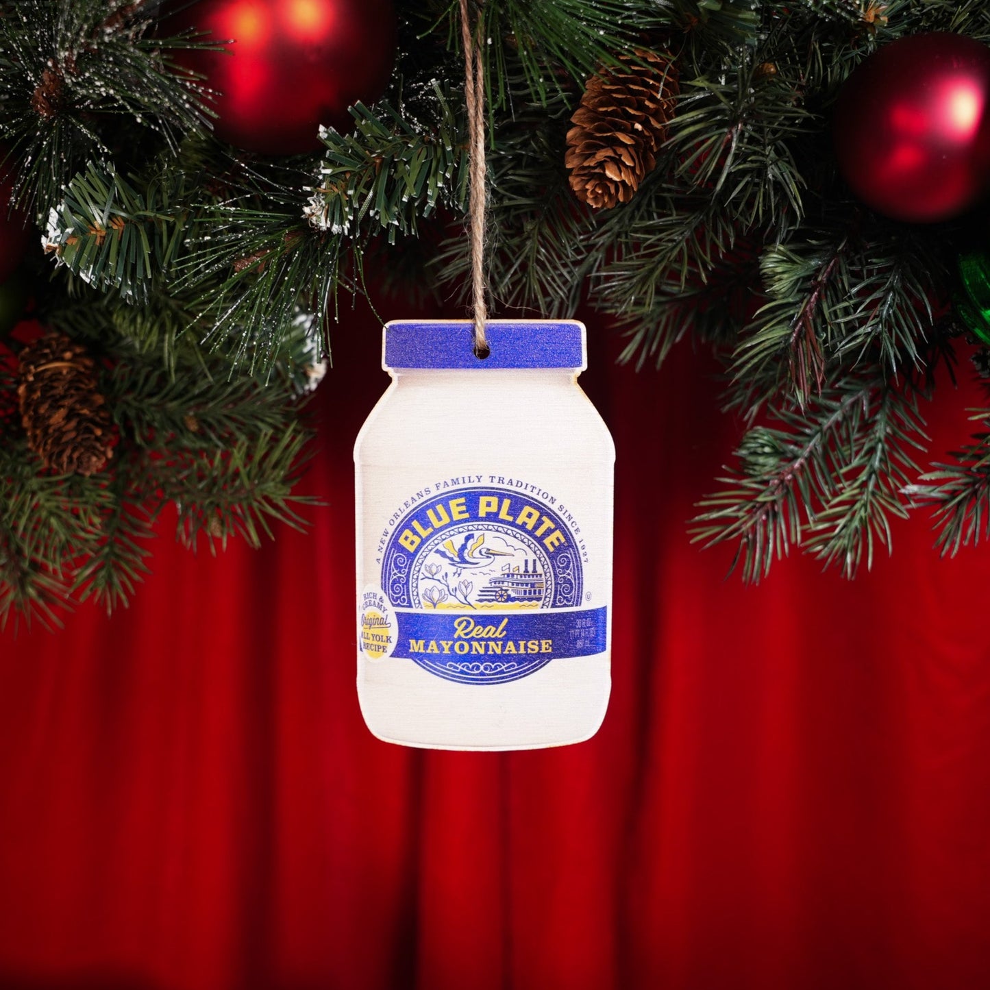Blue Plate® Mayo Wood Ornament