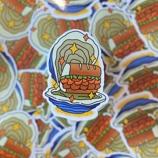 Oyster Shell Poboy Sticker