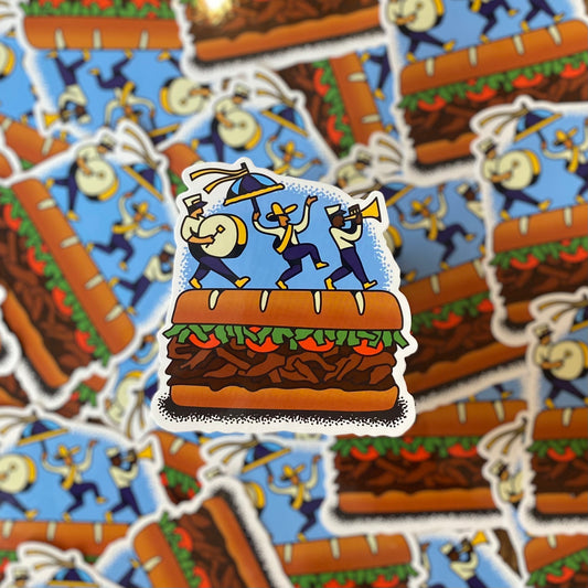 Secondline Poboy Sticker