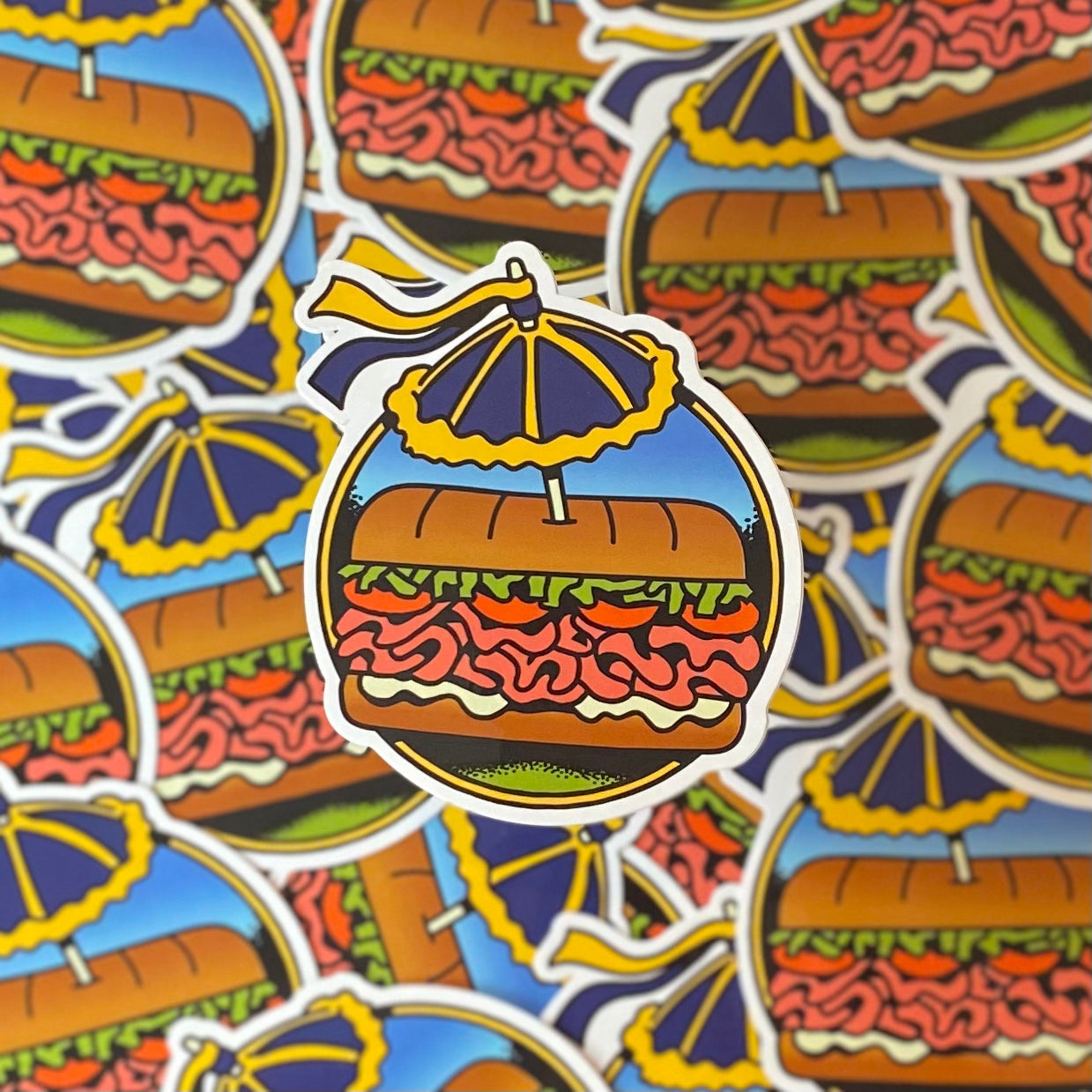 Secondline Umbrella Poboy Sticker