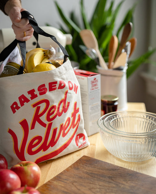 Swans Down “Raised on Red Velvet” Tote