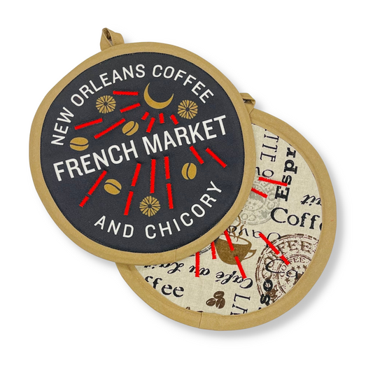 French Market Coffee Watermeter Potholder