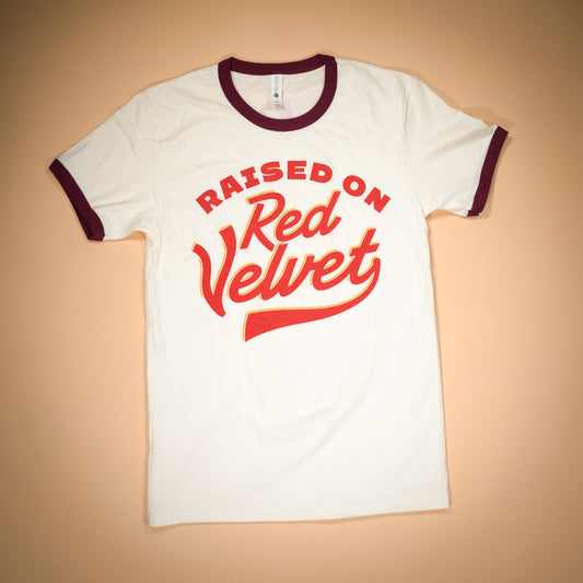 Swans Down "Raised on Red Velvet" Ringer Tee