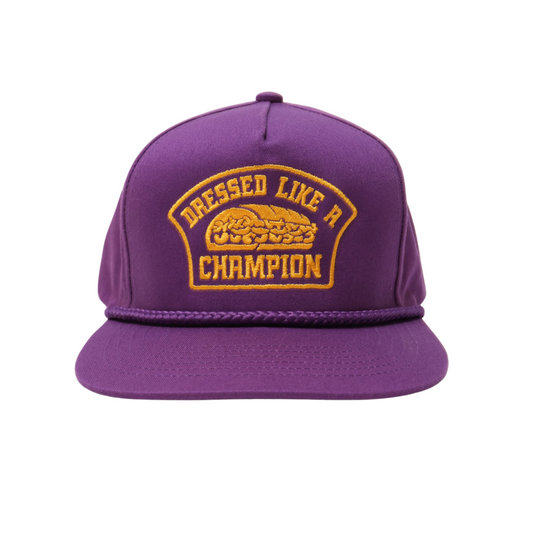 Dressed Like A Champ Purple Hat