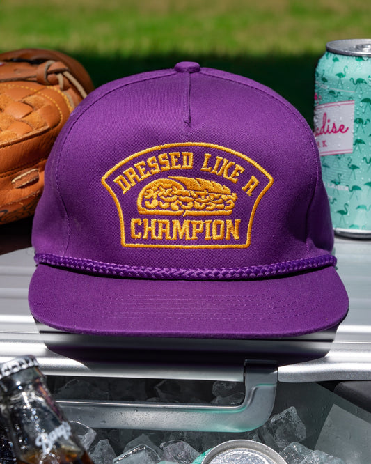 Dressed Like A Champ Purple Hat
