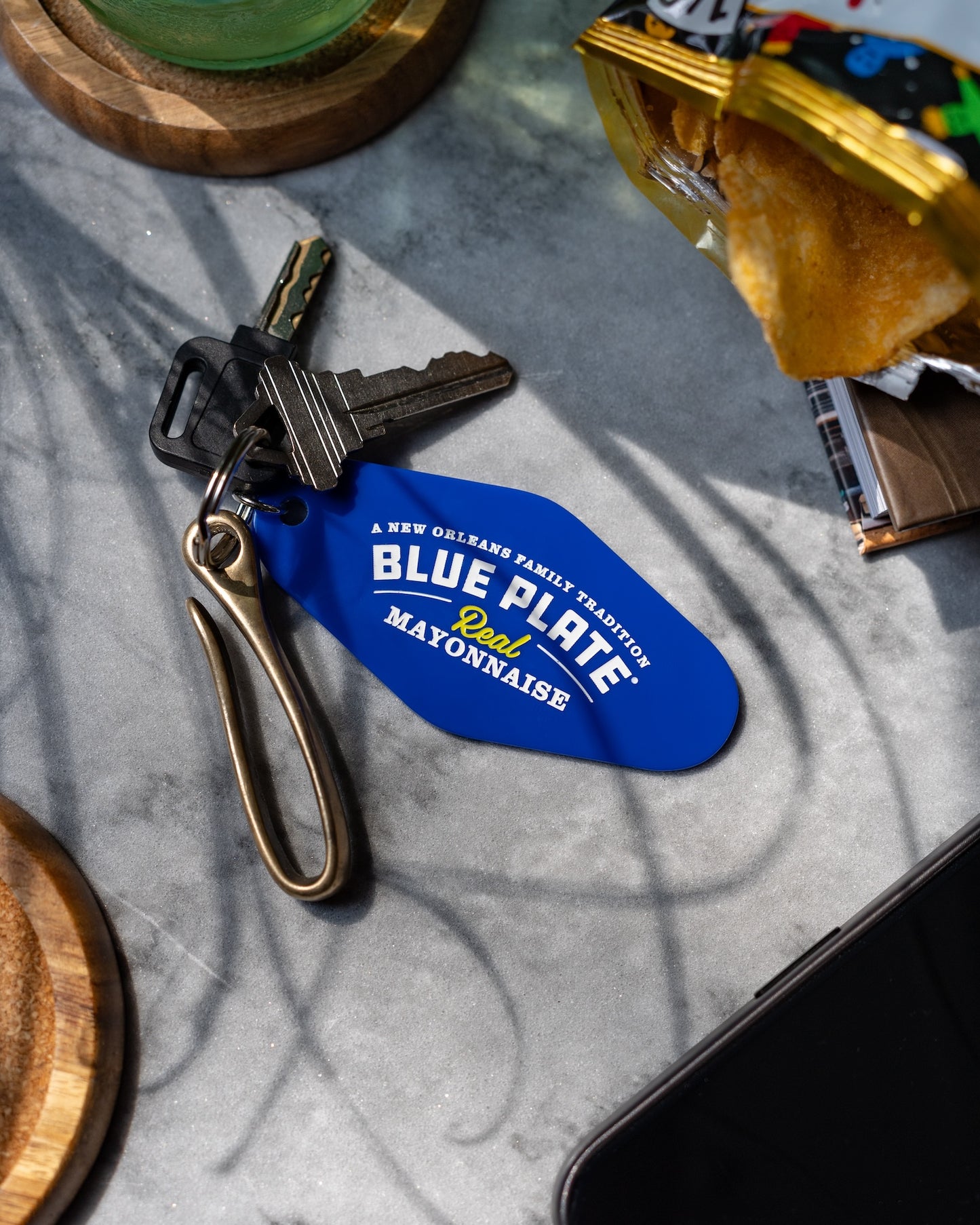 Blue Plate® Motel Keychain
