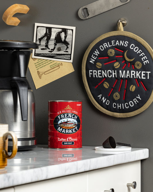French Market Coffee Watermeter Potholder