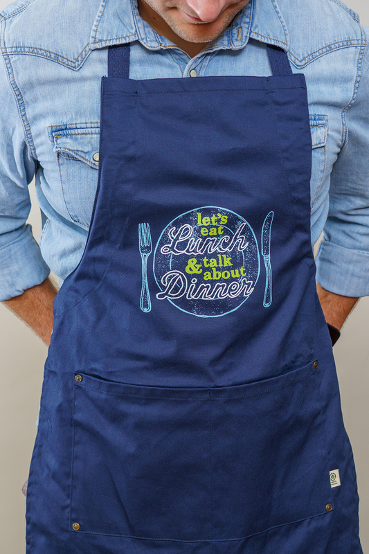 Let's Eat Lunch And Talk About Dinner Tea Apron
