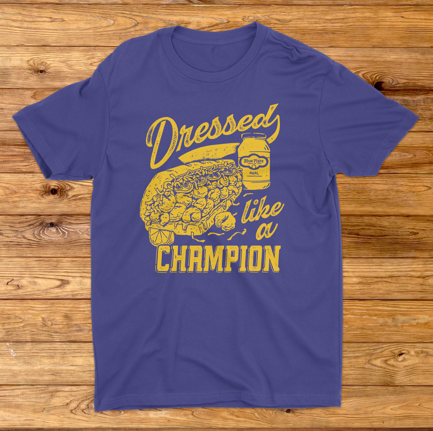 Dressed Like A Champ - Purple & Gold Vintage Label